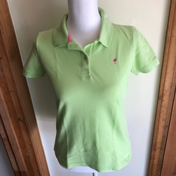 LILLY PULITZER Pique Polo Light Green Short Sleeve XS - Picture 3 of 16